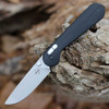 Boker Plus Hebdo 01BO899 - 2.83" Stonewashed Nitro-V Drop Point Plain Blade, Black G-10 Handle