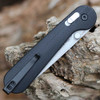 Boker Plus Hebdo 01BO899 - 2.83" Stonewashed Nitro-V Drop Point Plain Blade, Black G-10 Handle