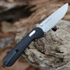 Boker Plus Hebdo 01BO899 - 2.83" Stonewashed Nitro-V Drop Point Plain Blade, Black G-10 Handle
