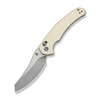 CIVIVI Sixgill (C24050-2) 3.41" Nitro-V Satin Reverse Tanto Plain Blade, Ivory G-10 Handle