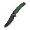 CIVIVI Sixgill (C24050-3) 3.41" Nitro-V Blackwashed Reverse Tanto Plain Blade, Green Canvas Micarta Handle