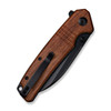 Sencut Awassi (S24065-3) 3.46" 9Cr18MoV Black Sheepsfoot Plain Blade, Guibourtia Wood Handle