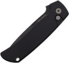 Pro-Tech Terzuola ATC (PTKBT2603) 3.45" 154CM Black DLC Drop Point Plain Blade, Black Aluminum Handle w/ Push Button Open