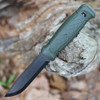 Mora Garberg (FT14528) 4.25" Carbon Steel Black  Drop Point Plain Blade, Green Polymer Handle, Green Polymer Belt Sheath