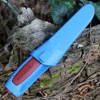 Mora Basic 546 COTY 2025 (FT14502) 4" 12C27 Stainless Steel Polished Drop Point Plain Blade, Dala Red and Siljan Blue Handle, Siljan Blue Polymer Sheath