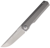Maxace Baby Raccoon Dog (MAXMM311A) 3.13" Stonewash and Satin Finish Bohler M390 Stainless Blade, Gray Titanium Handle
