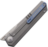 Maxace Baby Raccoon Dog (MAXMM311A) 3.13" Stonewash and Satin Finish Bohler M390 Stainless Blade, Gray Titanium Handle