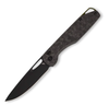 Outdoor Edge Kaytan Black Forged CF (KN-1C) 3.3" 8Cr13MoV Black Drop Point Blade, Button Lock