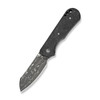 Civivi Crabby (C24055-DS1) 2.7" Damascus Sheepsfoot Plain Blade, Shredded Carbon Fiber Handle