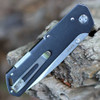 Blackwash stainless bifold handle, back lock and tip-up clip, Boker Solingen