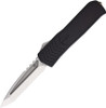Medford Merc-1 OTF (MD2134TT42ABB) 3.75" S45VN Tumbled Tanto Plain Edge Blade, Black Aluminum Handle, Glass Breaker, Bronze Hardware, Nylon Zipper Storage Case