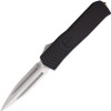 Medford Merc-1 OTF (MD2134TG42AB) 3.75" S45VN Tumbled Dagger Plain Edge Blade, Black Aluminum Handle, Glass Breaker, Bronze Hardware, Nylon Zipper Storage Case