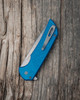 Pro-Tech Mordax Button Lock Folding Knife (MX105-Blue-Gridlock) - 3.62" MAGNACUT Stonewash Blade, Blue Gridlock Textured Aluminum Handle