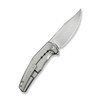 WE KNIFE Kyklos Flipper Knife (WE23086-4) 3.79" Hand Rubbed Satin Bohler M390 Blade, Gray Titanium Handle, Frame lock