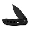 CIVIVI Triptych Flipper & Thumb Stud & Button Lock Knife Black G10 Handle (2.97" Black Stonewashed 14C28N Blade) C23085B-1