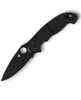 Spyderco Reveal 18 - Manix 2 XL Salt Ball Bearing Crossbar Lock, Black G10 Handles (3.85" CPM® MagnaCut®) Black DLC Plain Leaf Shaped Blade (C95GMCBKP2)