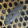Spyderco Manix 2 XL Salt C95GMCBKP2 black G-10 Caribbean texture handle open view showing black DLC CPM MagnaCut plain blade