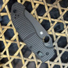 Spyderco Manix 2 XL Salt C95GMCBKP2 black G-10 Caribbean texture handle open view showing black DLC CPM MagnaCut plain blade