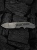 WEKNIFE Coral SLT Flipper Knife Gray Titanium Handle With Marble Carbon Fiber Inlay (2.95" Gray Stonewashed CPM 20CV Blade) Frame Lock, WE24044-2