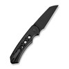 CIVIVI Pragma Prime Thumb Stud & Button Lock Knife Black Aluminum Handle (3.49" Black Stonewashed 14C28N Blade) C24067-1