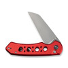 CIVIVI Pragma Prime Thumb Stud & Button Lock Knife Red Aluminum Handle (3.49" Stonewashed 14C28N Wharncliffe  Blade) C24067-2