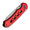 CIVIVI Pragma Prime Thumb Stud & Button Lock Knife Red Aluminum Handle (3.49" Stonewashed 14C28N Wharncliffe  Blade) C24067-2