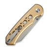CIVIVI Pragma Prime Thumb Stud & Button Lock Knife Champagne Aluminum Handle (3.49" Satin 14C28N Wharncliffe  Blade) C24067-3
