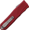 Guardian Tactical Recon 035-G2 OTF (GT94521) 3.38" Magnacut Stonewash Tanto Plain Edge Blade, Red Aluminum Handle