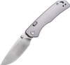 Vosteed Marten- Thumb Stud Knife 2.98" 154CM Satin Drop Point Blade, Aluminum Handles, Hard Case, Top Liner Lock, Reversible Stainless Steel Pocket Clip - A1601