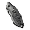 WEKNIFE Orc Boss Thumb Stud Knife, Polished Gray Titanium Handle with Aluminum Foil Carbon Fiber Inlay (3.82" Polished Gray CPM 20CV Hawkbill Blade) Liner Lock, WE24042-3