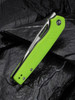 CIVIVI Guile Front Flipper & Thumb Hole Knife Fluorescent Green G10 Handle (3.25" Satin Finished Wharncliffe 14C28N Blade) Reversible Clip, C24062B-2