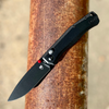 Cobratec Regent (CTRGTBLK) 3.25" S35VN Black Drop Point Plain Blade, Black Aluminum Handle