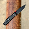 Cobratec Regent (CTRGTBLK) 3.25" S35VN Black Drop Point Plain Blade, Black Aluminum Handle