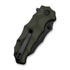 CIVIVI Natterjack Front Flipper & Thumb Stud/Button Lock Knife, Milled OD Green G10 Handles (3.19" Black Stonewashed Clip Point 14C28N Blade) Reversible Clip, C24028-1