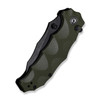 CIVIVI Natterjack Front Flipper & Thumb Stud/Button Lock Knife, Milled OD Green G10 Handles (3.19" Black Stonewashed Clip Point 14C28N Blade) Reversible Clip, C24028-1
