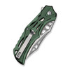 CIVIVI Biophase Flipper & Button Lock Knife, Green Aluminum Handles (3.48" Nitro V, Clip Point, Satin Finished Blade) Reversible Clip, C23083-1