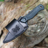 Benchmade Dacian Fixed Blade (203BK-02) - 3.54 in Black Stonewash CPM-MagnaCut Plain Edge Spear Point Blade, Black Micarta Handle with Molded - Black Sheath