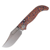 Vosteed Naga (VOSA3904) 3.47" S35VN Stonewashed Clip Point Plain Blade, Raindrop Micarta Handle, Button Lock