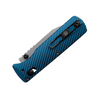 Vosteed Vombat (VOSA4103) 2.92" M390 Stonewash Drop Point Plain Blade, Blue Aluminum Handle, Crossbar Lock
