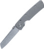 Tactile Knife Company Mariner 2 (TKCMARMCTUTT) 3.0" CPM-MagnaCut Stonewashed Sheepsfoot Plain Blade, Gray  Titanium Handle, Liner Lock