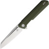 Bestechman Dundee (BTKMK09I) 3.35" Magnacut Satin Sheepsfoot Plain Blade, Olive Drab Green G-10 Handle
