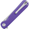 Bestechman Flick (BTKMK13B) 3.5" D2 Satin Drop Point Plain Blade, Purple G-10 Handle
