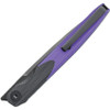 Bestechman Lanza (BTKMK14E) 3.5" 14C28N Black Drop Point Plain Blade, Black and Purple G-10 Handle