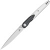 Bestechman Lanza (BTKMK14A) 3.5" 14C28N Satin Drop Point Plain Blade, Black and White G-10 Handle