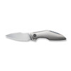 WE Knives - Krait Snake Flipper Knife (WE24084-2) 3.34" Hand Rubbed Satin Bohler M390 Blade, Gray 6AL4V Titanium Handle, Nested Liner Lock