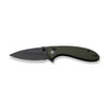 CIVIVI Faeger Flipper/Thumb Stud/Button Lock Knife, Milled OD Green G10 Handles (2.98" Black Stonewashed- Drop Point 14C28N Blade) Reversible Clip, C24031-2