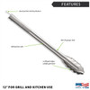 Rada Cutlery Heavy Duty Grill Tongs (B314) 12" Stainless Steel Construction