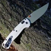 Benchmade Taggedout 15536GN-01 Elmax Green Clip Point Blade Open Detail View