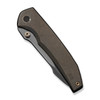 WEKNIFE Ryson Thumb Stud Knife Bronze Titanium Handle (3.33" Polished Gray Bohler M390 Blade) WE24086-3
