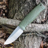 Boker Bronco Mini 121501 3.5" CPM-3V Scandi drop point with green TPE handle